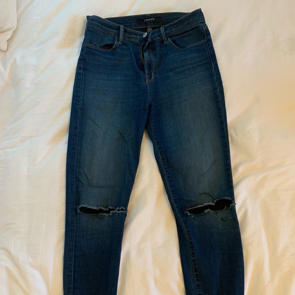 J Brand High Rise Skinny Stretch Jeans